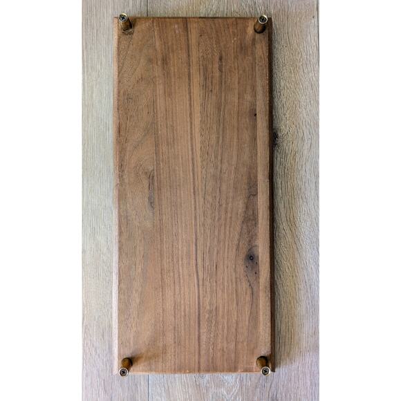 Vintage Georges Briard Wood & Ceramic Cheese Charcuterie Cutting Board 16"x7.25" - Picture 6 of 10